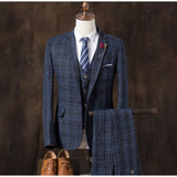 new men's cultivate one's morality of England checked dress