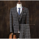 new men's cultivate one's morality of England checked dress