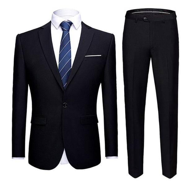 Men Suits 2 Pieces Jacket Pants