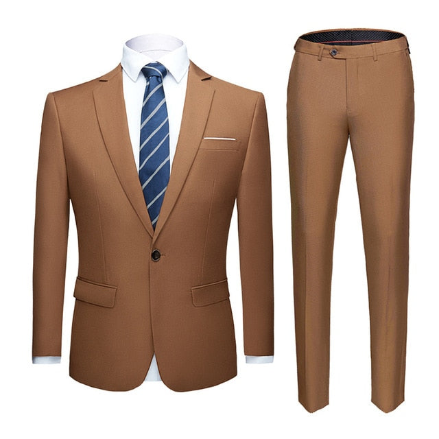 Men Suits 2 Pieces Jacket Pants