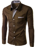 Hot Sale New Fashion Camisa Masculina Long Sleeve Shirt