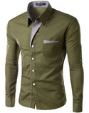 Hot Sale New Fashion Camisa Masculina Long Sleeve Shirt