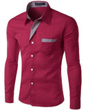 Hot Sale New Fashion Camisa Masculina Long Sleeve Shirt