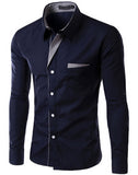 Hot Sale New Fashion Camisa Masculina Long Sleeve Shirt