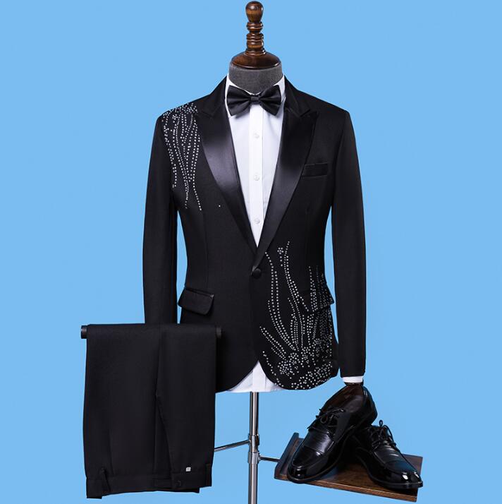 Stylish men suit set with pants men's wedding suits formal dress