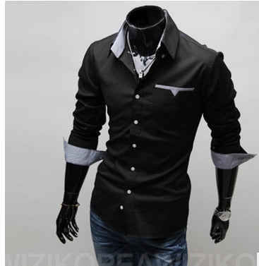 Men's Formal Shirt Long Sleeves-Luxury Shirts Regular Fit