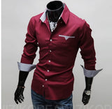 Men's Formal Shirt Long Sleeves-Luxury Shirts Regular Fit