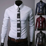 Hot Sale Men Slim fit Formal Luxury Design shirt