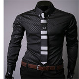 Hot Sale Men Slim fit Formal Luxury Design shirt