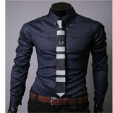 Hot Sale Men Slim fit Formal Luxury Design shirt