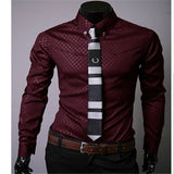 Hot Sale Men Slim fit Formal Luxury Design shirt