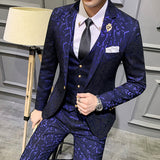 Luxury Men Suit Sets Latest Coat Pant Vest Design