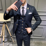 Luxury Men Suit Sets Latest Coat Pant Vest Design