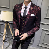 Luxury Men Suit Sets Latest Coat Pant Vest Design