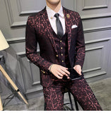 Luxury Men Suit Sets Latest Coat Pant Vest Design