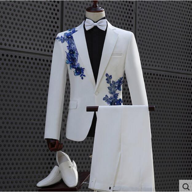 Luxurious Embroidered Suit Set Men