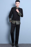 Style Men's Wedding Groom Wear Tang Suit Black