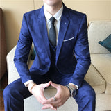 Stylish Plaid Suit Men's Three-Piece set