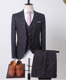 Stylish Plaid Suit Men's Three-Piece set