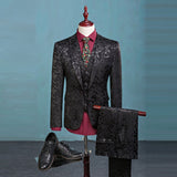 Luxury Fashion Men's Suit Shine Pattern