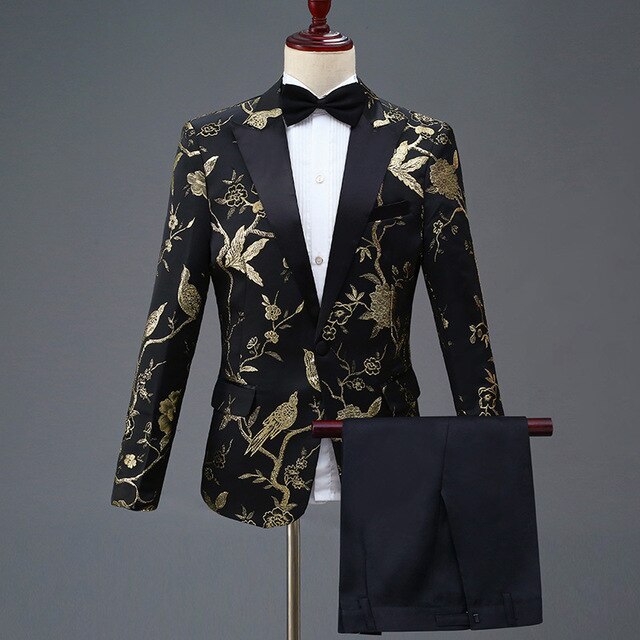 Men's Luxury Slim Fit Stylish Suit Jacket & Trousers